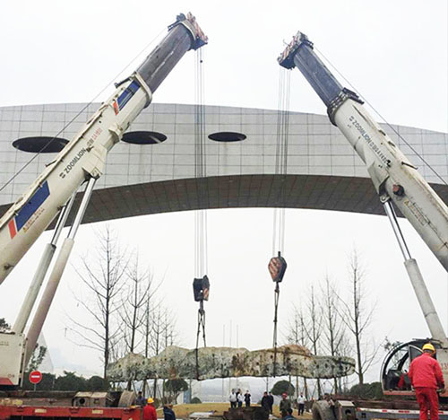 建瓯吊车,建瓯租吊车吊大型景观石